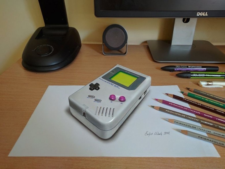 3D Nintendo Gameboy, Gerçek Boyut Çizim