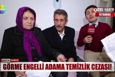 Görme engelliye cami temizliği cezası verildi!