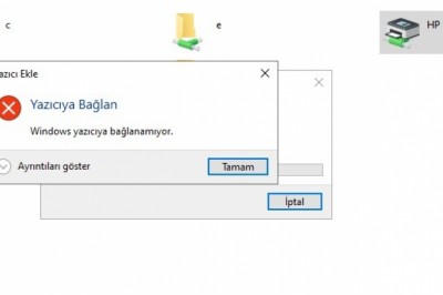 Ağdaki yazıcıya bağlanırken hata alıyorum: 0x0000011b